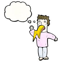 cartoon man with lightning bolt