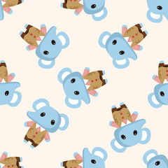 animal,ephant winter cartoon ,seamless pattern