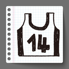 Sports vest doodle drawing