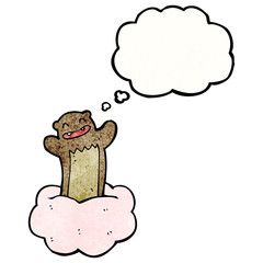 cartoon bear on cloud