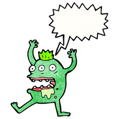 crazy shrieking monster cartoon
