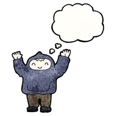 cartoon boy in hooded sweatshirt