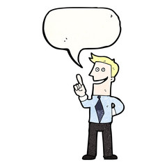 cartoon businessman with great idea
