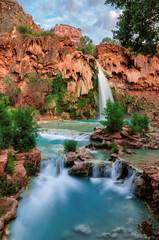 Fototapeta premium Waterfall in the paradise oasis in Grand Canyon, Arizona, USA