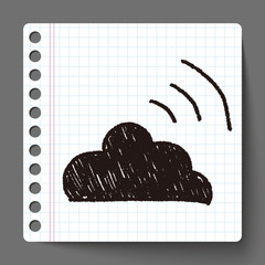internet cloud doodle drawing