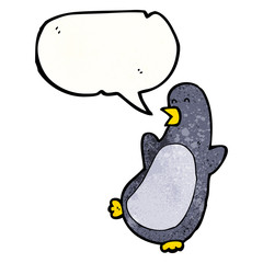 cartoon dancing penguin