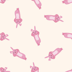 animal rabbit cartoon ,seamless pattern