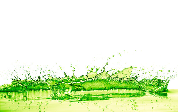 green abstract drink splash