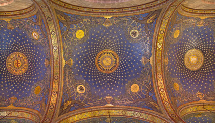 Jerusalem - mosaic ceiling in The Church of All Nations 