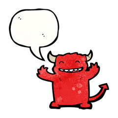 happy little devil cartoon