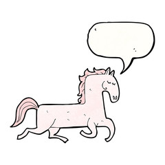 cartoon prancing horse