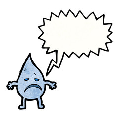 rain drop cartoon character