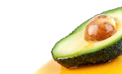 Avocado oil healthy food isolated