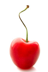 appetizing sweet cherry on a white background