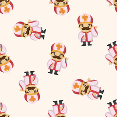 pastor and nun ,seamless pattern