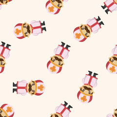 pastor and nun ,seamless pattern