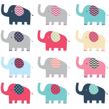 Vintage Elephant pattern
