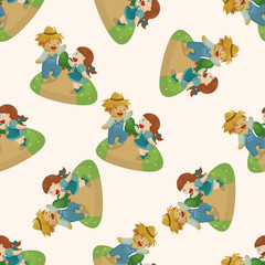Fototapeta premium The Wizard of Oz cartoon ,seamless pattern