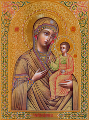 Jerusalem - Madonna in Russian orthodox Church of Mary of Magdalene © Renáta Sedmáková