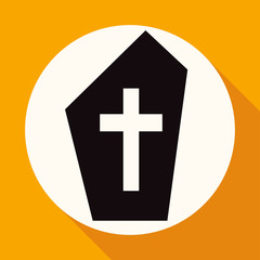 Obraz premium grave icon on white circle with a long shadow