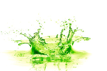 green juice splash, abstract summer beverage