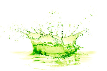 green juice splash, abstract summer beverage