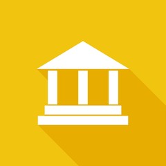 pillar icon with a long shadow