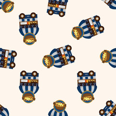style dining car ,seamless pattern