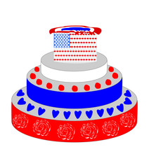 The original cake 4 July EPS10