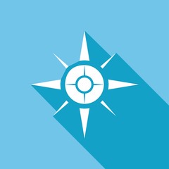 Icon Compass with a long shadow
