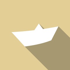 Yacht Icon with a long shadow