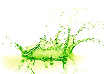 green juice splash, abstract summer beverage