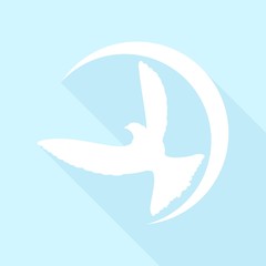 Icon Dove with a long shadow