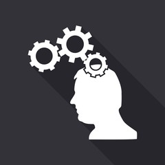 Setting icon with a long shadow