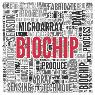 BIOCHIP Word Tag Cloud Design