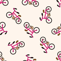 Transportation bike icon 10,seamless pattern