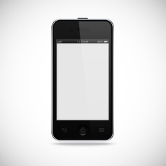 realistic detailed smartphone with touch screen isolated 