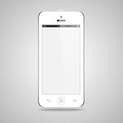 realistic detailed smartphone with touch screen isolated 