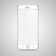 realistic detailed smartphone with touch screen isolated 