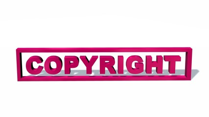 Fototapeta premium Copyright sign isolated on white background