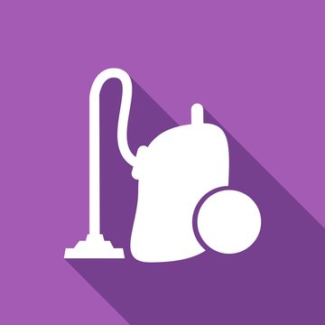 Icon vacuum cleaner with a long shadow