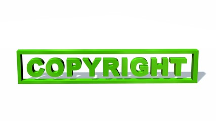 Copyright sign isolated on white background