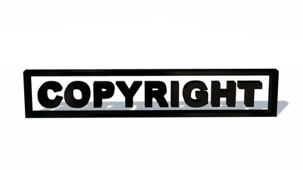 Copyright sign isolated on white background