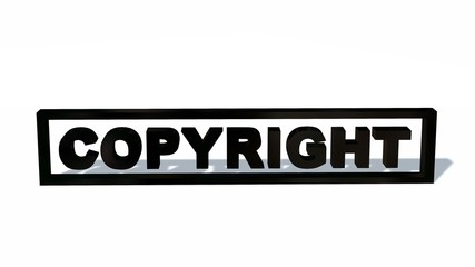 Copyright sign isolated on white background