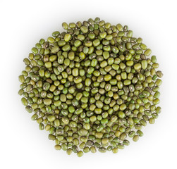 Mung beans isolated on white background