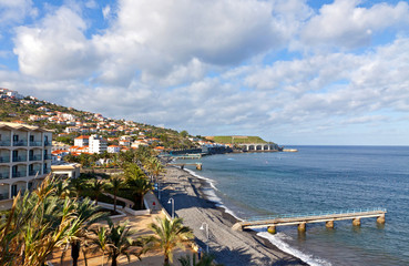 Naklejka na ściany i meble Beach in Santa Cruz, Madeira island, Portugal