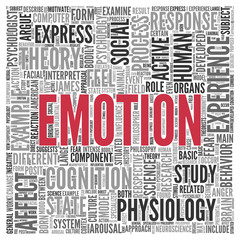 EMOTION Word Tag Cloud Design