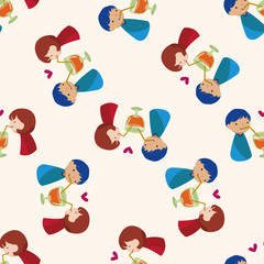 Valentine's day theme love couple ,seamless pattern