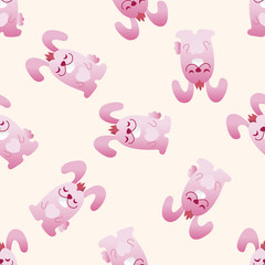 Animal rabbit icon, 10,seamless pattern