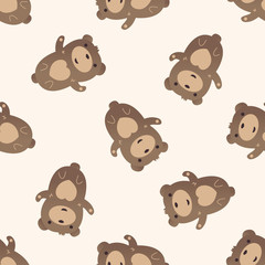 Animal bear icon, 10,seamless pattern